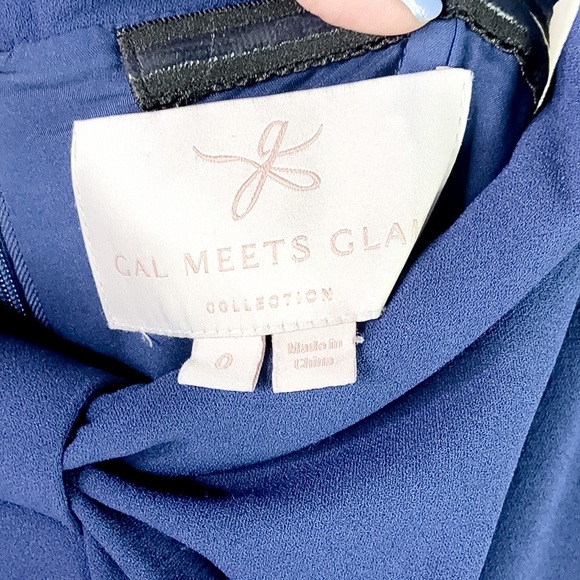 GAL MEETS GLAM | Tyler Navy Off Shoulder Bow Dress - Picture 5 of 10